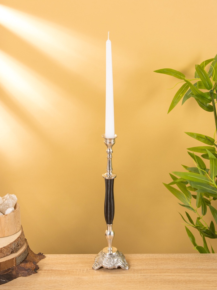 Подсвечник «Пьедестал», 8.5×8.5×33 см, латунь, смола - Фото 1