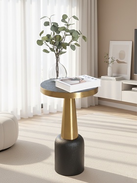 Столик кофейный «Чёрный с золотом», 40.5×40.5×65 см