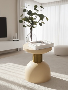 Столик кофейный «Песочные часы», 35×35×42.5 см, белый с золотом