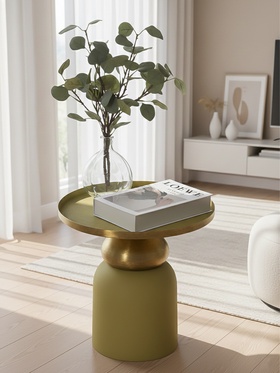 Столик кофейный глянцевый «Олива с золотом», 41×41×51 см