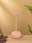 Подсвечник на 1 свечу текстурный «Пудровый розовый», 8×8×20 см - фото 52522802