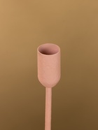 Подсвечник на 1 свечу текстурный «Пудровый розовый», 8×8×20 см - фото 52522804