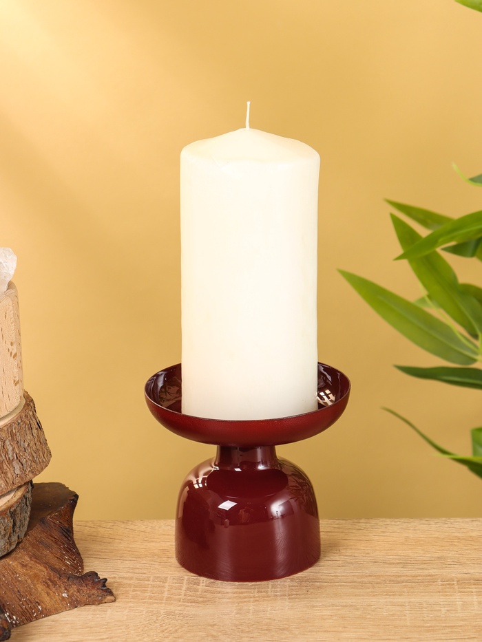 Подсвечник на 1 свечу «Сливовый», 10×10×9 см, глянцевый - Фото 1