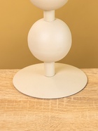 Подсвечник на 1 свечу текстурный «Бежевый», с 2 сферами, 8.5×8.5×18 см - фото 52743838