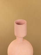 Подсвечник на 1 свечу текстурный «Пудровый розовый», с 2 сферами, 8.5×8.5×18 см - фото 52743842