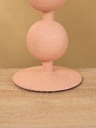 Подсвечник на 1 свечу текстурный «Пудровый розовый», с 2 сферами, 8.5×8.5×18 см - фото 52743843