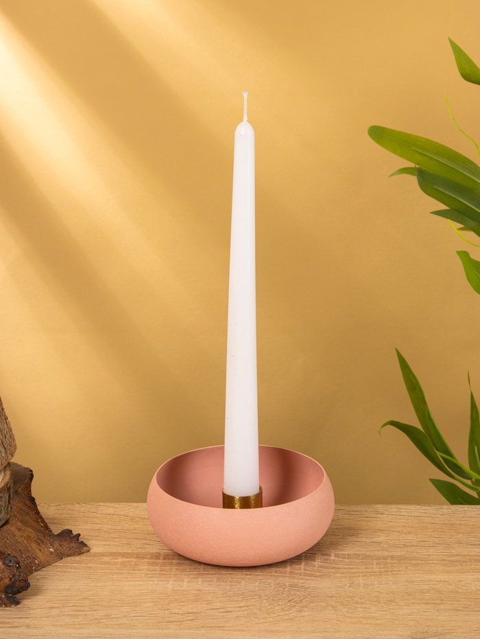 Подсвечник на 1 свечу на магнитах «Пудровый», 11×11×4 см - Фото 1