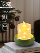 Подсвечник на 1 свечу на магнитах «Кипарис», 11×11×4 см - Фото 1