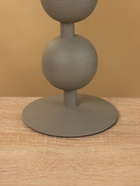 Подсвечник на 1 свечу текстурный «Графитовый», с 2 сферами, 8.5×8.5×18 см - фото 52743878
