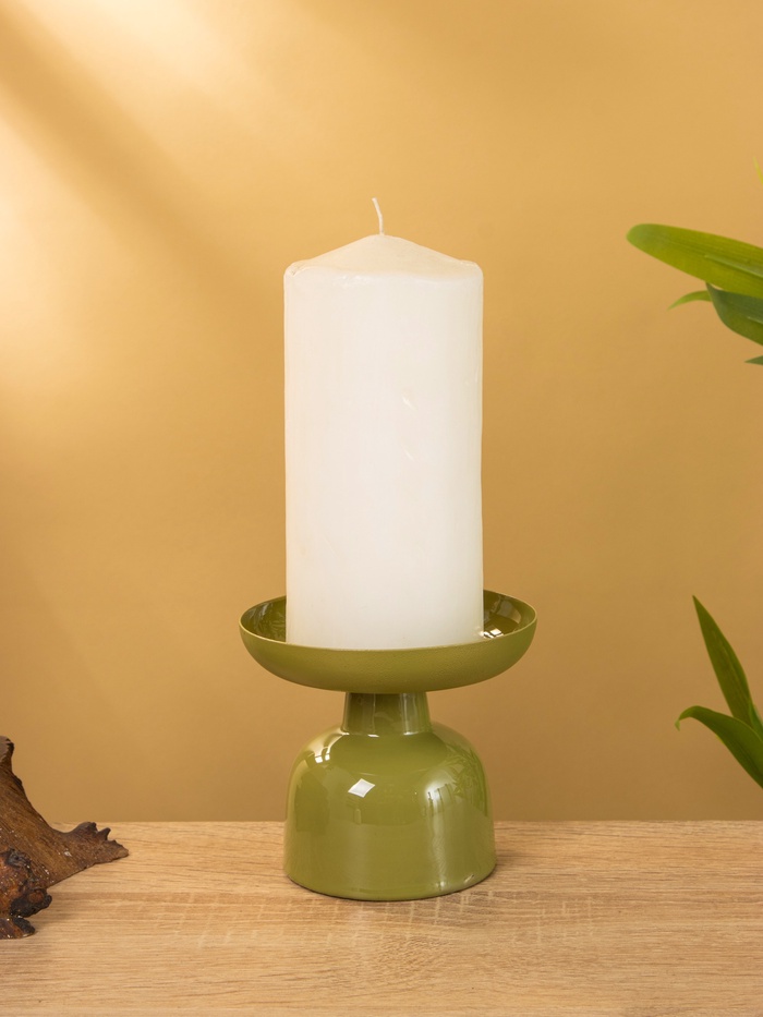 Подсвечник на 1 свечу «Авокадо», 10×10×9 см, глянцевый - Фото 1
