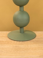 Подсвечник на 1 свечу текстурный «Болотный», с 2 сферами, 8.5×8.5×18 см - фото 52743898