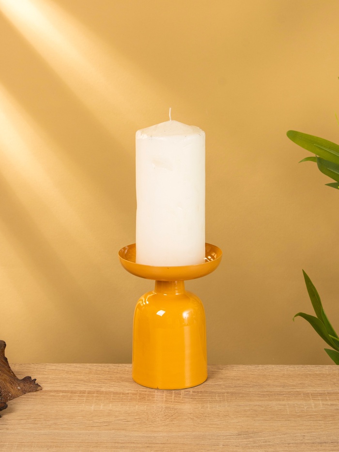 Подсвечник на 1 свечу «Песок», 10×10×13 см, глянцевый - Фото 1