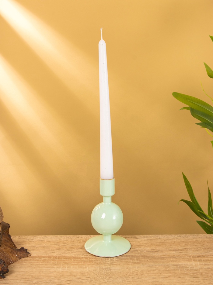 Подсвечник на 1 свечу «Мята», с 1 сферой, 7.5×7.5×11.5 см - Фото 1