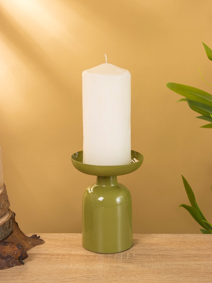 Подсвечник на 1 свечу «Авокадо», 10×10×13 см, глянцевый - Фото 1
