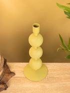 Подсвечник на 1 свечу текстурный "Оливковый" с 3 сферами 10х10х25 см - фото 809142280