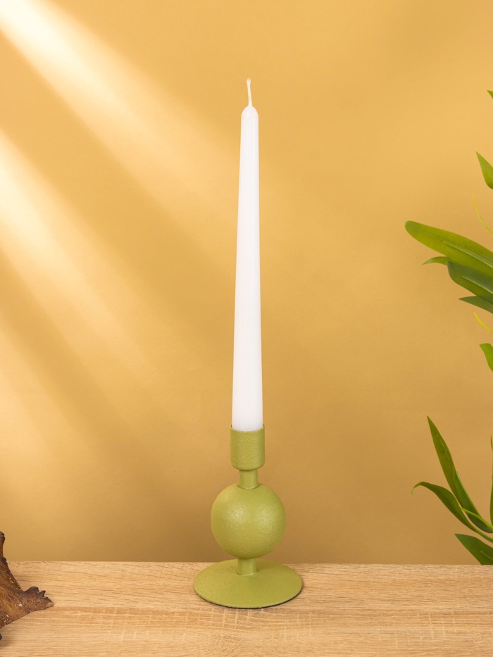 Подсвечник на 1 свечу «Авокадо», с 1 сферой, 7.5×7.5×11.5 см - Фото 1