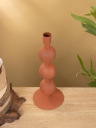 Подсвечник на 1 свечу текстурный «Терракотовый», с 3 сферами, 10×10×25 см - фото 52743982