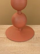 Подсвечник на 1 свечу текстурный «Терракотовый», с 3 сферами, 10×10×25 см - фото 52743984