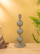 Подсвечник на 1 свечу текстурный «Графитовый», с 3 сферами, 10×10×25 см - фото 52743986