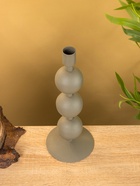 Подсвечник на 1 свечу текстурный «Графитовый», с 3 сферами, 10×10×25 см - фото 52743987