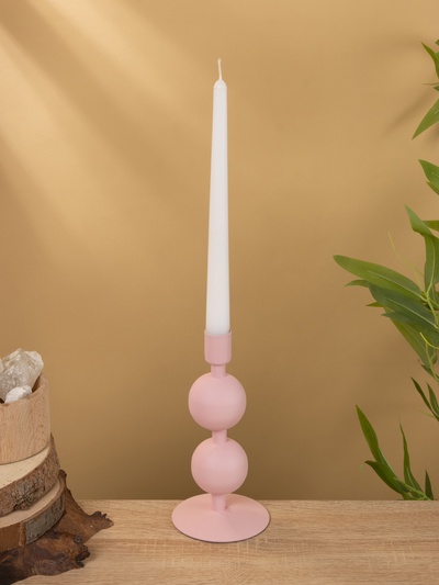 Подсвечник на 1 свечу «Зефир», с 2 сферами, 8.5×8.5×18 см