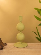 Подсвечник на 1 свечу «Олива», с 2 сферами, 8.5×8.5×18 см - фото 52744011