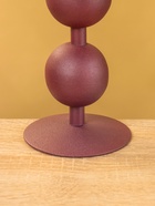 Подсвечник на 1 свечу «Баклажан», с 2 сферами, 8.5×8.5×18 см - фото 52744019