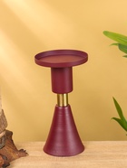 Подсвечник на 1 свечу текстурный «Баклажановый», 10.5×10.5×19.5 см - фото 52744041