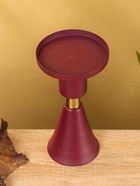 Подсвечник на 1 свечу текстурный «Баклажановый», 10.5×10.5×19.5 см - фото 52744042