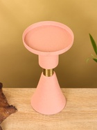 Подсвечник на 1 свечу текстурный «Пудровый», 10.5×10.5×19.5 см - фото 52744047