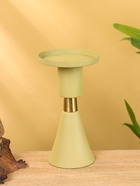 Подсвечник на 1 свечу текстурный «Оливковый», 10.5×10.5×19.5 см - фото 52744051