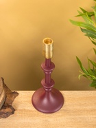 Подсвечник на 1 свечу «Баклажановый», 10×10×26 см - фото 52744217