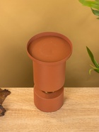 Подсвечник на 1 свечу текстурный «Терракотовый», 10.5×10.5×19 см - фото 52744232