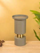 Подсвечник на 1 свечу текстурный «Графитовый», 10.5×10.5×19 см - фото 52744241