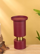 Подсвечник на 1 свечу текстурный «Баклажановый», 10.5×10.5×19 см - фото 52744251