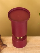 Подсвечник на 1 свечу текстурный «Баклажановый», 10.5×10.5×19 см - фото 52744252