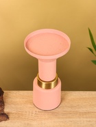 Подсвечник на 1 свечу текстурный «Пудровый», 10.5×10.5×20 см - фото 52744277