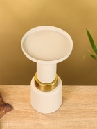 Подсвечник на 1 свечу текстурный «Бежевый», 10.5×10.5×20 см - фото 52744292