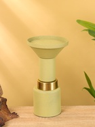 Подсвечник на 1 свечу текстурный «Оливковый», 10.5×10.5×19.5 см - фото 809142634