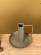 Подсвечник на 1 свечу текстурный с ручкой и блюдцем «Графит», 10×10×9.5 +/- 0.5 см - фото 52744302