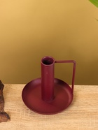 Подсвечник на 1 свечу текстурный с ручкой и блюдцем «Баклажан», 10×10×9.5 +/- ,5 см - фото 52744307