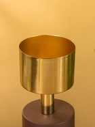 Подсвечник на 1 свечу «Кубок», 10×10×28.5 см, шоколад с золотом - фото 52744313