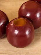 Подсвечник на 4 свечи «Бусы», с 12 сферами, 20.5×20.5×5.5 см, сливовый - фото 809142666