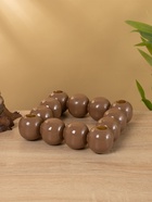 Подсвечник на 4 свечи «Бусы», с 12 сферами, 20.5×20.5×5.5 см, бисквит - фото 52744331