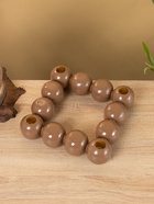 Подсвечник на 4 свечи «Бусы», с 12 сферами, 20.5×20.5×5.5 см, бисквит - фото 52744332