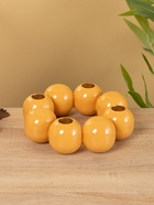 Подсвечник на 4 свечи «Бусы. Песок», с 8 сферами, 19×19×5.5 см - фото 52744351