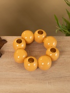 Подсвечник на 4 свечи «Бусы. Песок», с 8 сферами, 19×19×5.5 см - фото 52744352