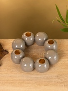 Подсвечник на 4 свечи «Бусы. Ковентри», с 8 сферами, 19×19×5.5 см - фото 52744357