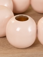 Подсвечник на 4 свечи «Бусы», с 8 сферами, 19×19×5.5 см, розовый - фото 52744368