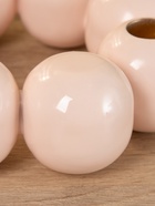 Подсвечник на 4 свечи «Бусы», с 8 сферами, 19×19×5.5 см, розовый - фото 52744369